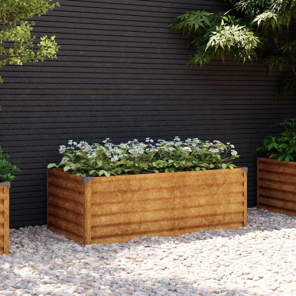 vidaXL Garten-Hochbeet 100 x 50 x 36 cm Cortenstahl