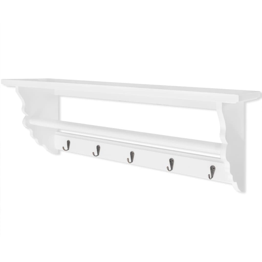vidaXL Garderobe MDF Weiß Barocker Stil