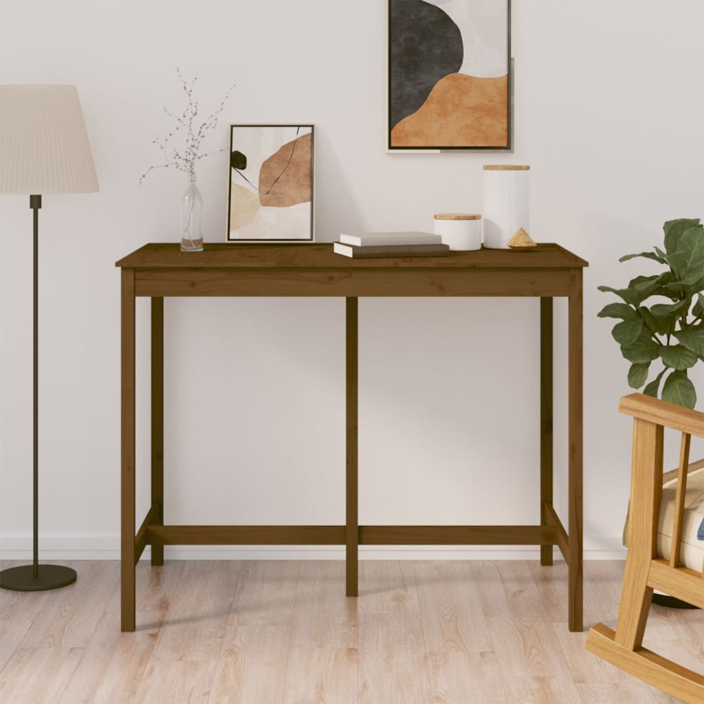 vidaXL Bartisch Honigbraun 140x80x110 cm Massivholz Kiefer
