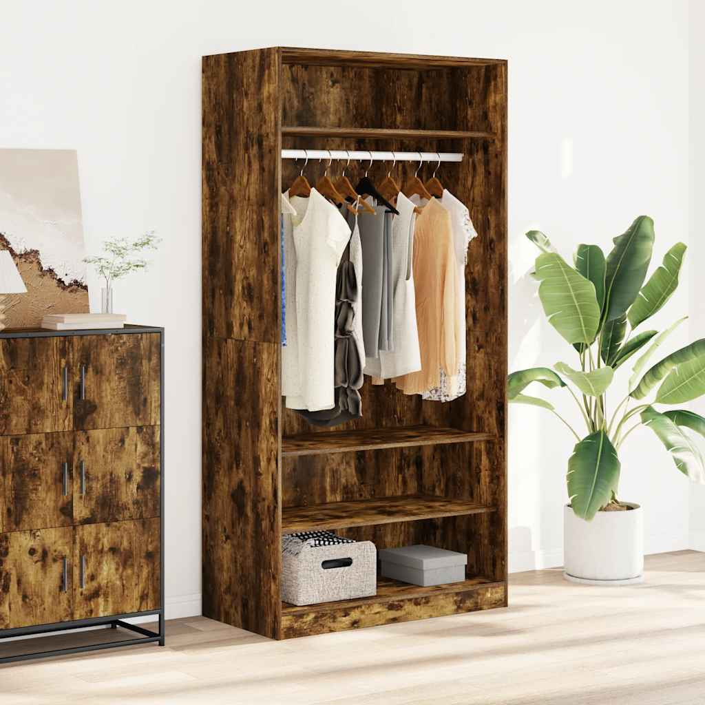 vidaXL Kleiderschrank Räuchereiche 100x50x200 cm Holzwerkstoff