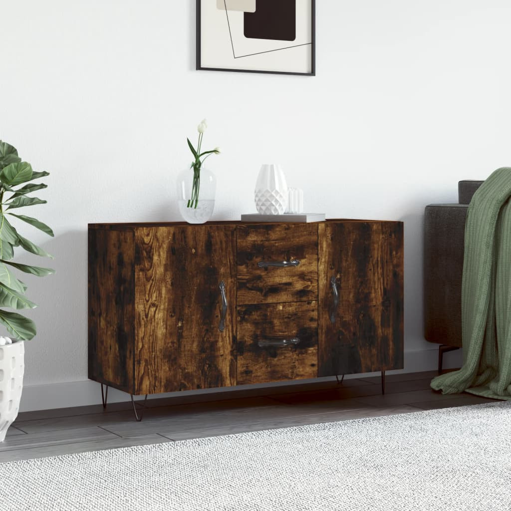 vidaXL Sideboard Räuchereiche 100x36x60 cm Holzwerkstoff