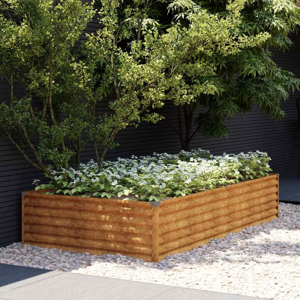 vidaXL Hochbeet 195x100x36 cm Cortenstahl