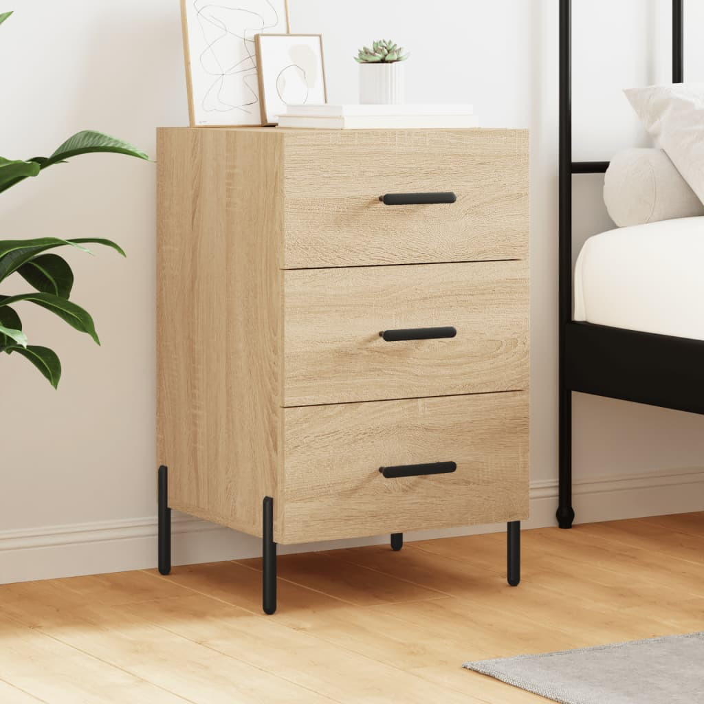 vidaXL Nachttisch Sonoma-Eiche 40x40x66 cm Holzwerkstoff