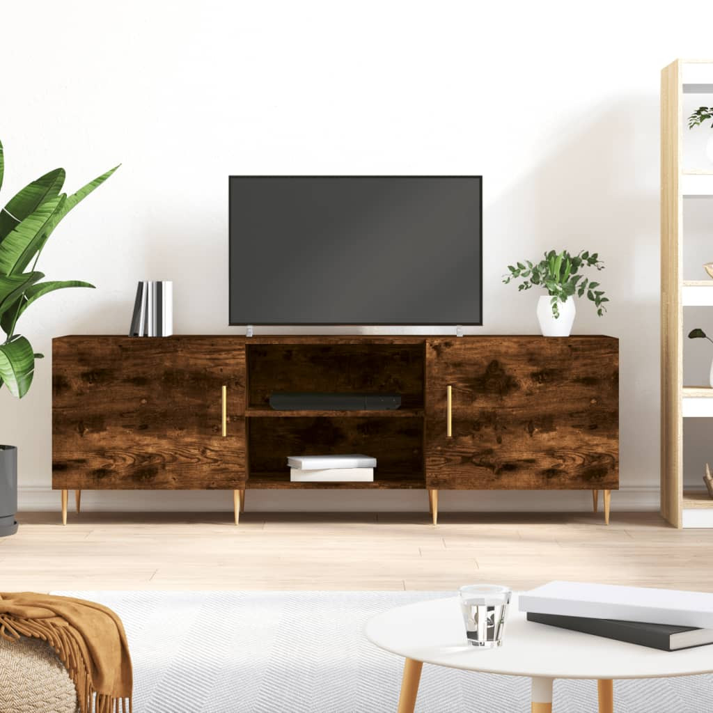 vidaXL TV-Schrank Räuchereiche 150x30x50 cm Holzwerkstoff