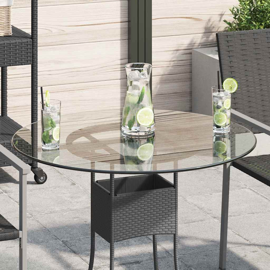 vidaXL Tischplatte aus gehärtetem Glas rund 700 mm