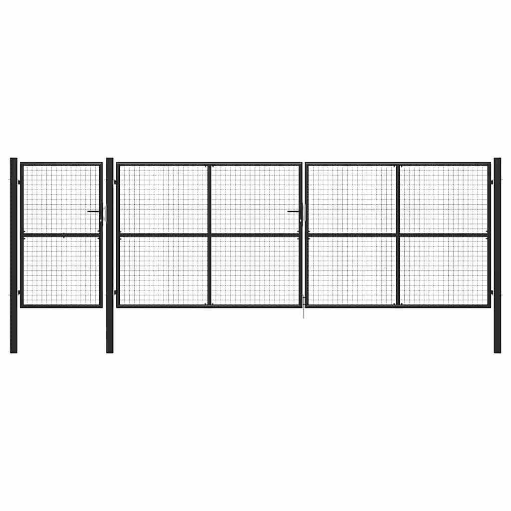 vidaXL Gartentor Stahl 500×150 cm Anthrazit