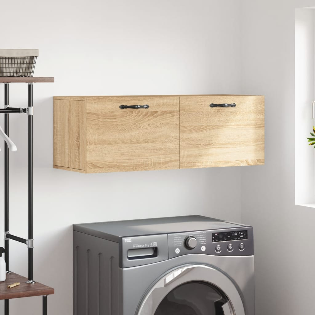 vidaXL Wandschrank Sonoma-Eiche 100x36,5x35 cm Holzwerkstoff