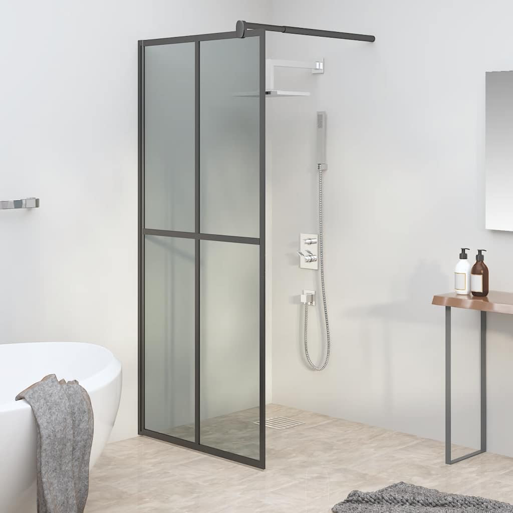 vidaXL Duschwand für Walk-in Dusche 90x195 cm Dunkles Sicherheitsglas