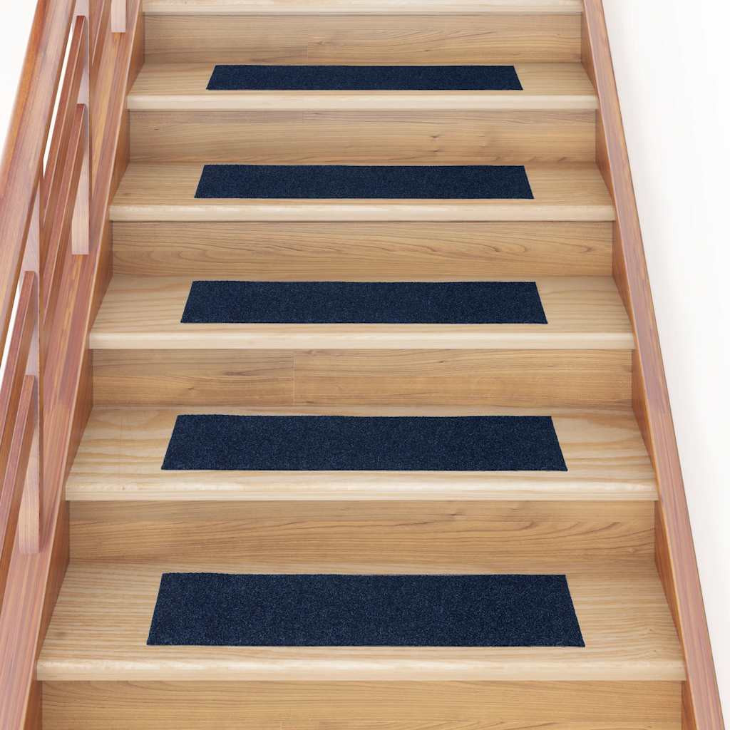vidaXL Stufenmatten Selbstklebend 15 Stk. 76x20 cm Marineblau Rechteckig