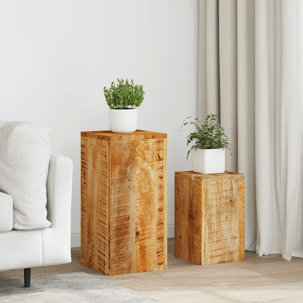 vidaXL Pflanzenständer 2 Stk. Massivholz Mango