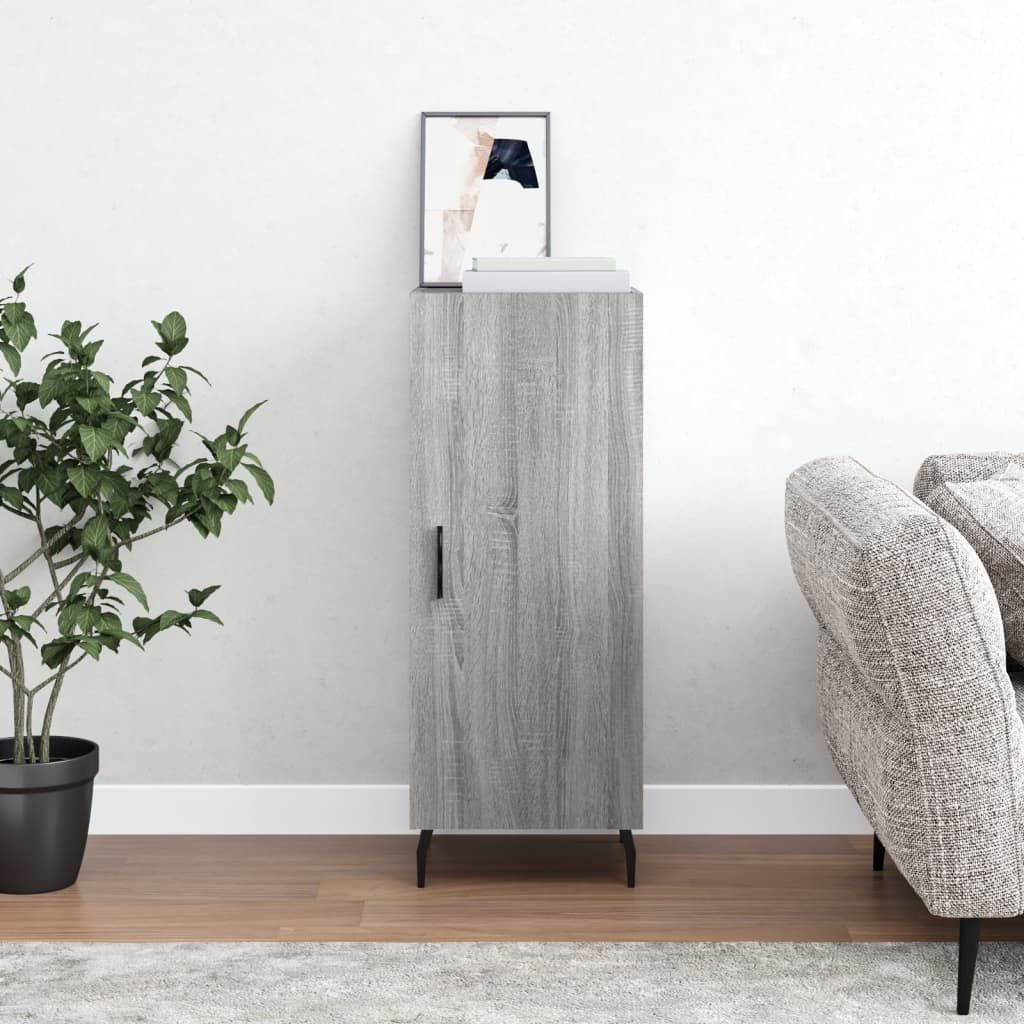 vidaXL Sideboard Grau Sonoma 34,5x34x90 cm Holzwerkstoff