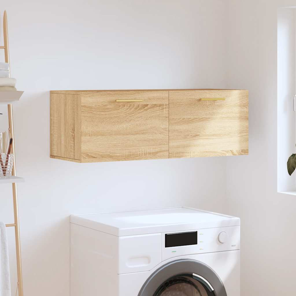 vidaXL Wandschrank Sonoma-Eiche 100x36,5x35 cm Holzwerkstoff