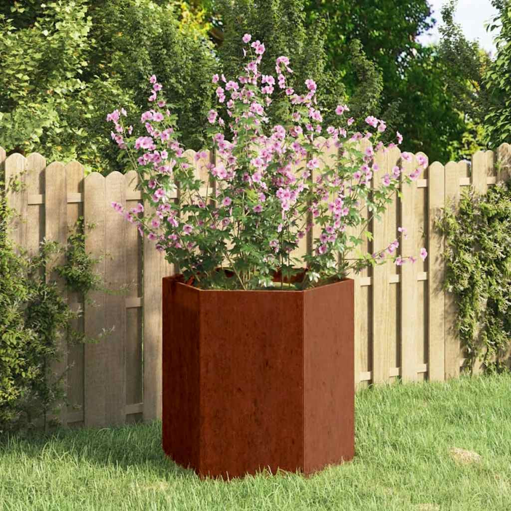 vidaXL Pflanzkübel Rostig 40x40x45 cm Cortenstahl