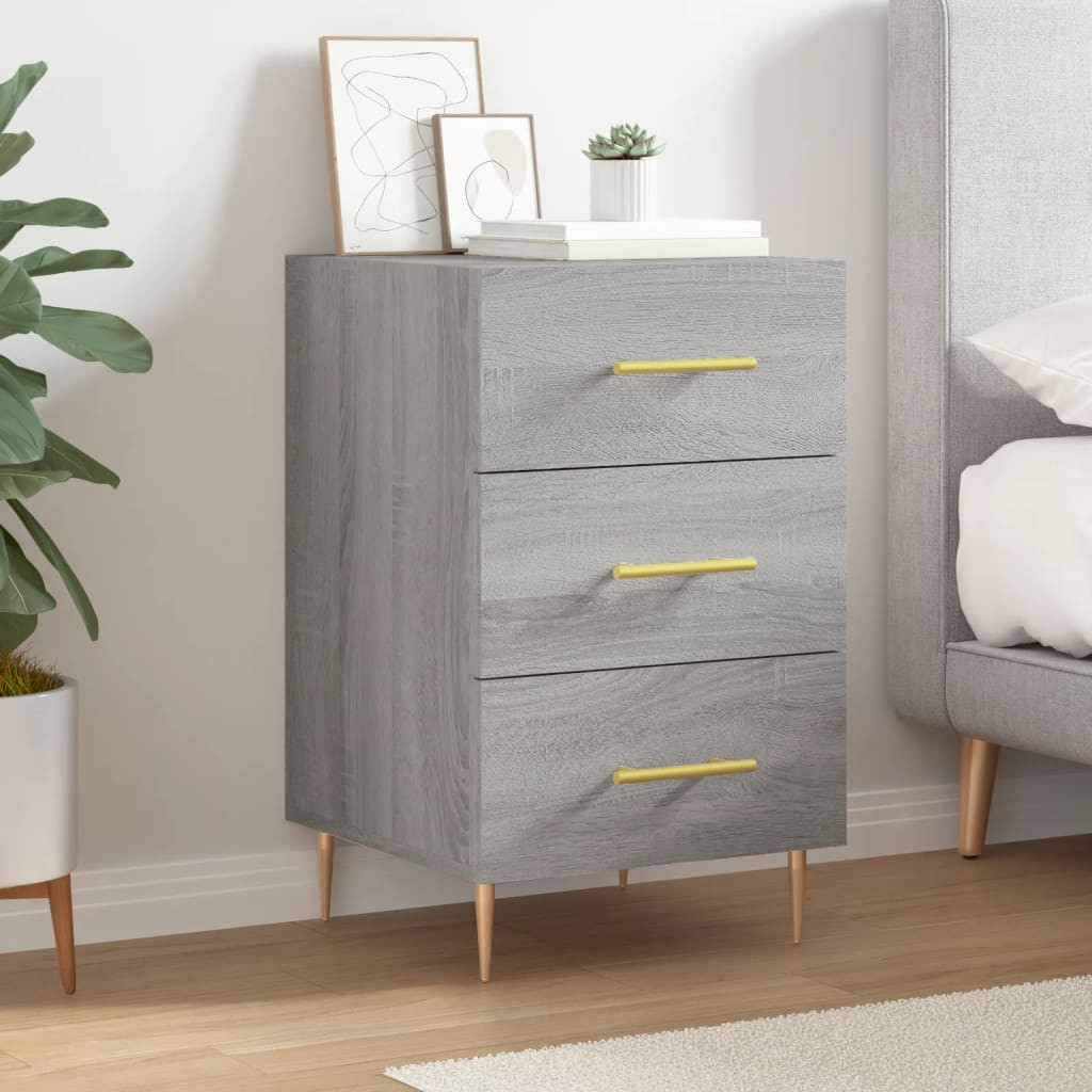 vidaXL Nachttisch Grau Sonoma 40x40x66 cm Holzwerkstoff
