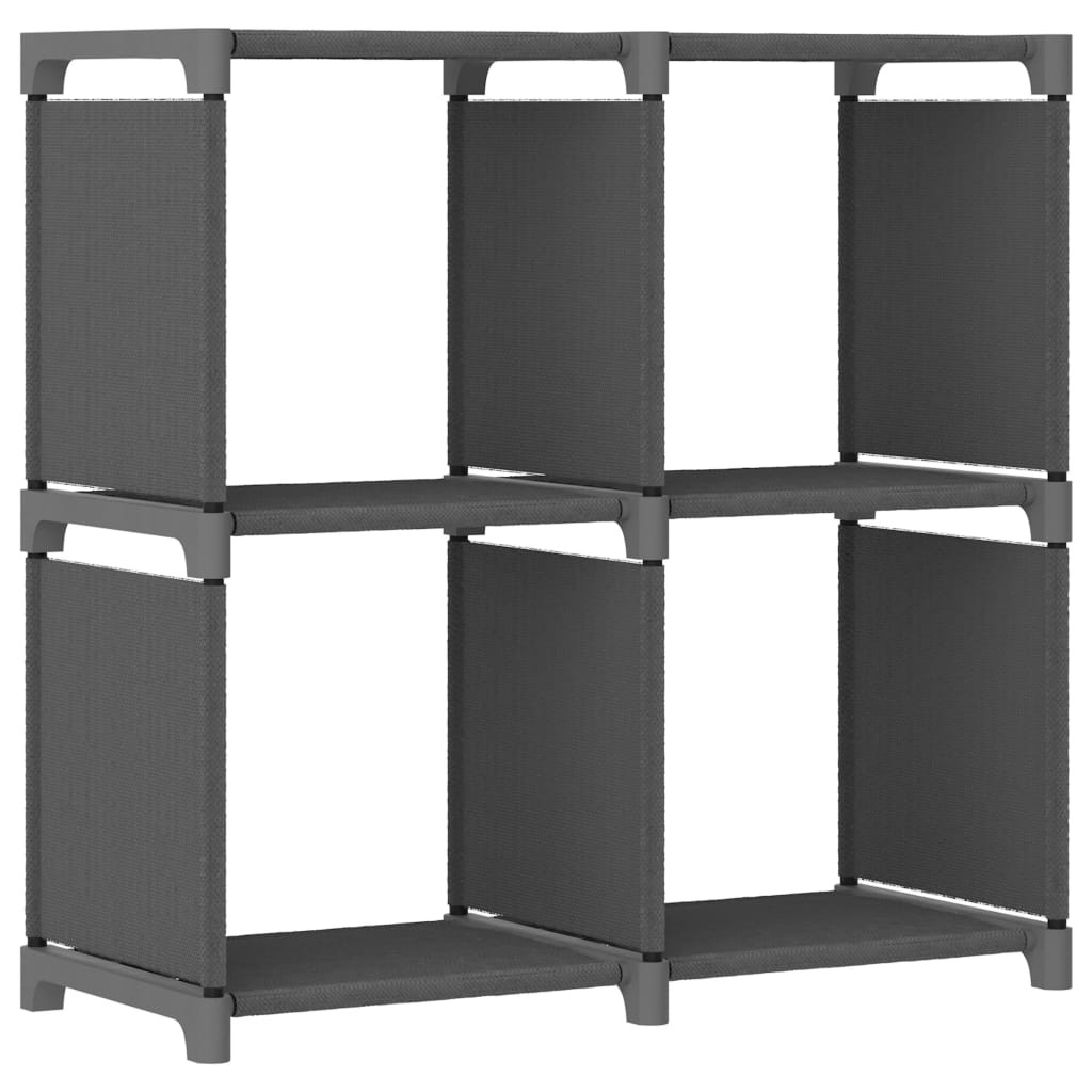 vidaXL Würfel-Regal 4 Fächer Grau 69x30x72,5 cm Stoff