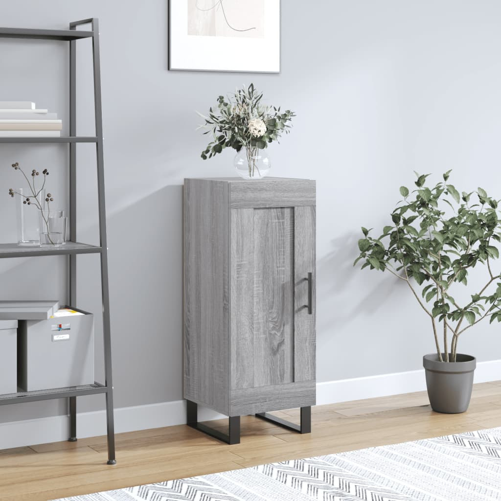 vidaXL Sideboard Grau Sonoma 34,5x34x90 cm Holzwerkstoff