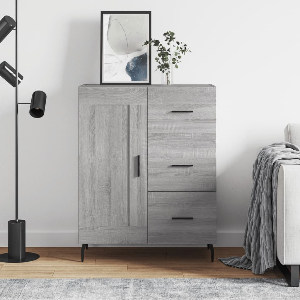 vidaXL Sideboard Grau Sonoma 69,5x34x90 cm Holzwerkstoff