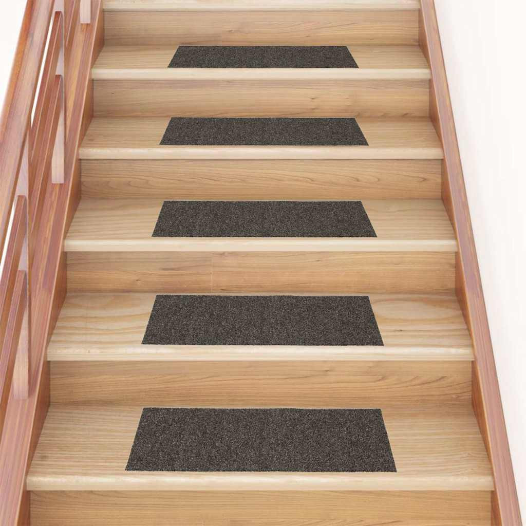 vidaXL Stufenmatten Selbstklebend 15 Stk. 60x25 cm Anthrazit Rechteckig