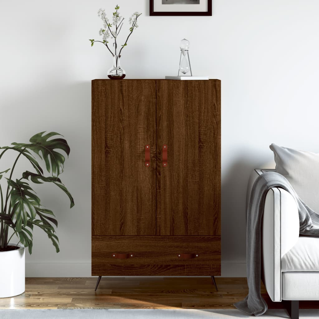 vidaXL Highboard Braun Eichen-Optik 69,5x31x115 cm Holzwerkstoff