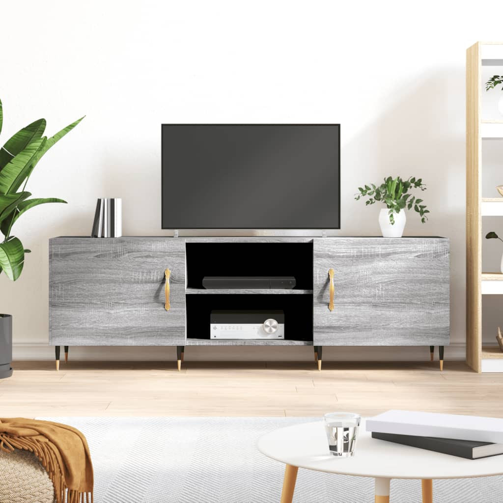 vidaXL TV-Schrank Grau Sonoma 150x30x50 cm Holzwerkstoff