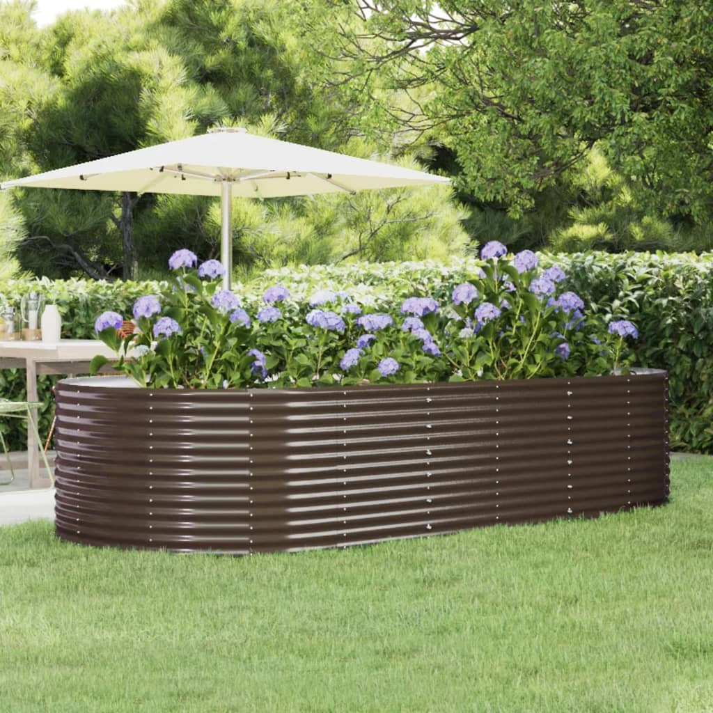 vidaXL Hochbeet Braun 291x140x68 cm Verzinkter Stahl