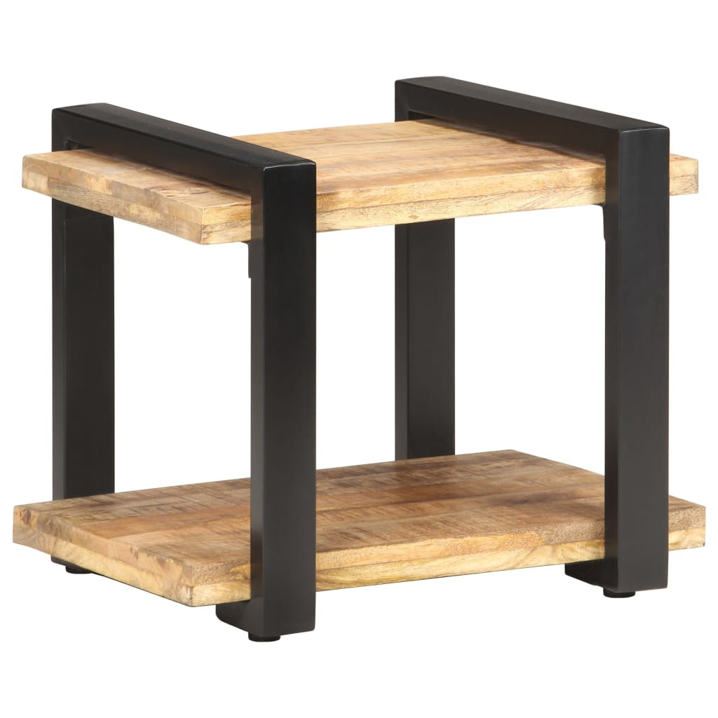 vidaXL Nachttisch 50x40x40 cm Raues Mangoholz