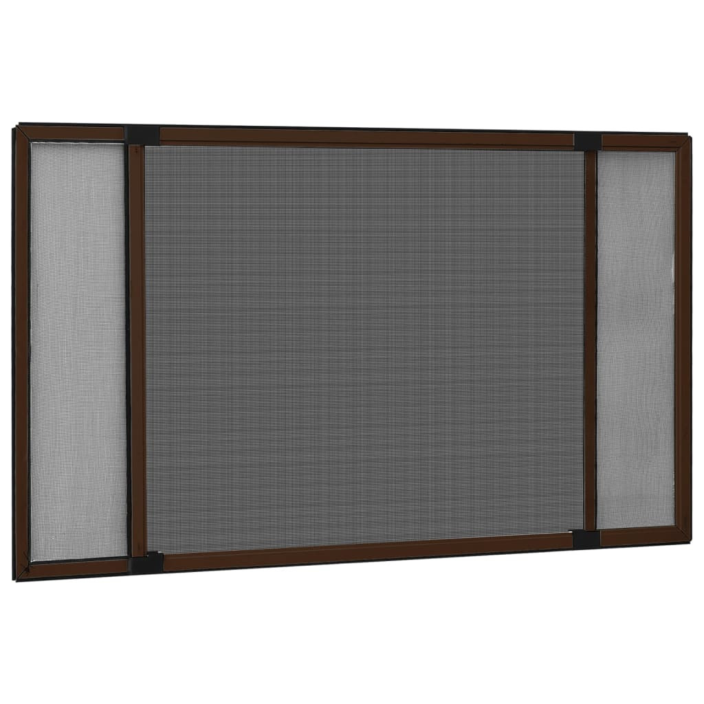 vidaXL Ausziehbarer Insektenschutz für Fenster Braun (100-193)x75 cm