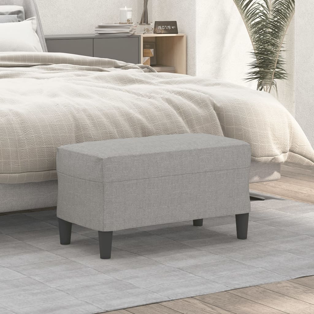 vidaXL Sitzbank Hellgrau 70x35x41 cm Stoff