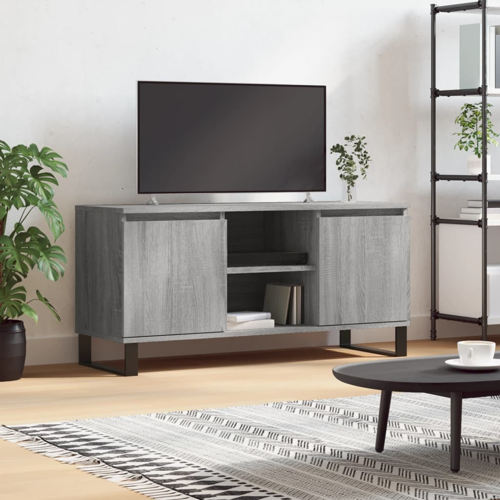 vidaXL TV-Schrank Grau Sonoma 104x35x50 cm Holzwerkstoff
