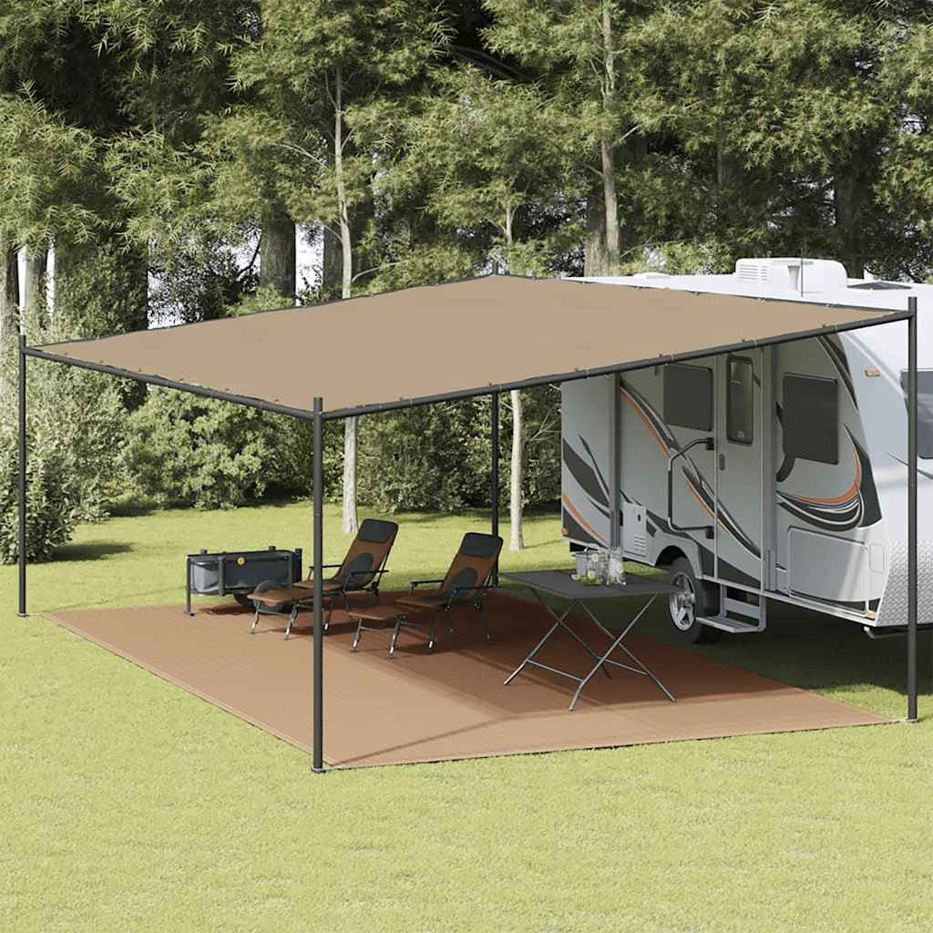 vidaXL Zeltteppich Taupe 400x700 cm HDPE