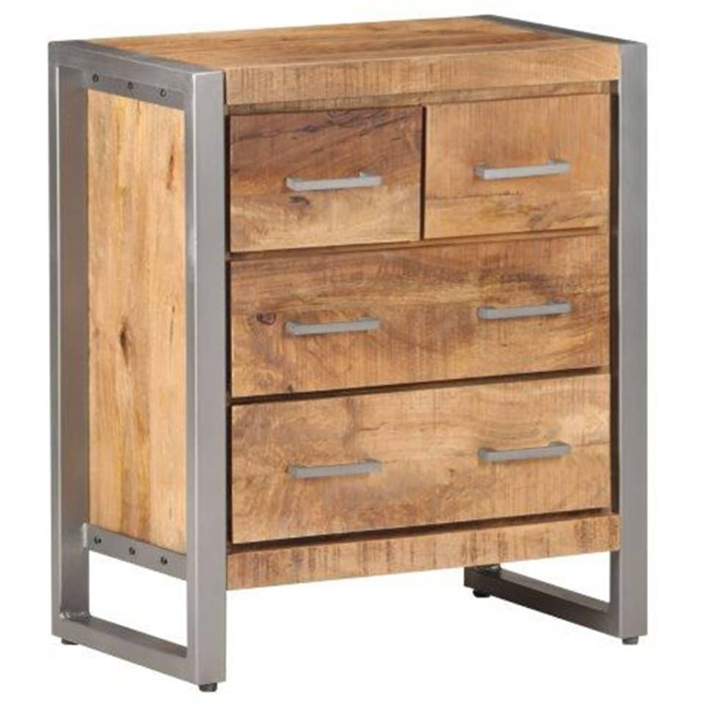vidaXL Sideboard 60x35x70 cm Raues Mangoholz