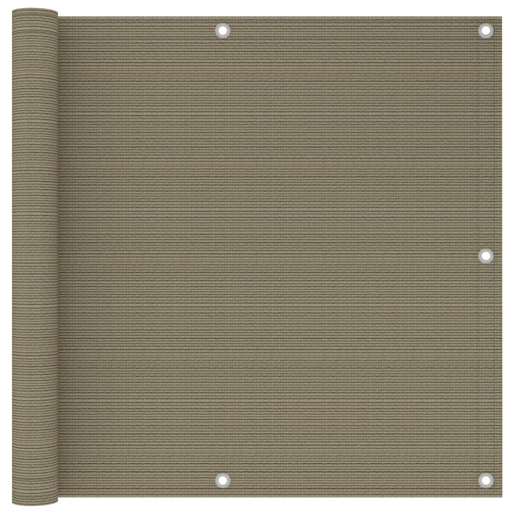 vidaXL Balkon-Sichtschutz Taupe 90x300 cm HDPE