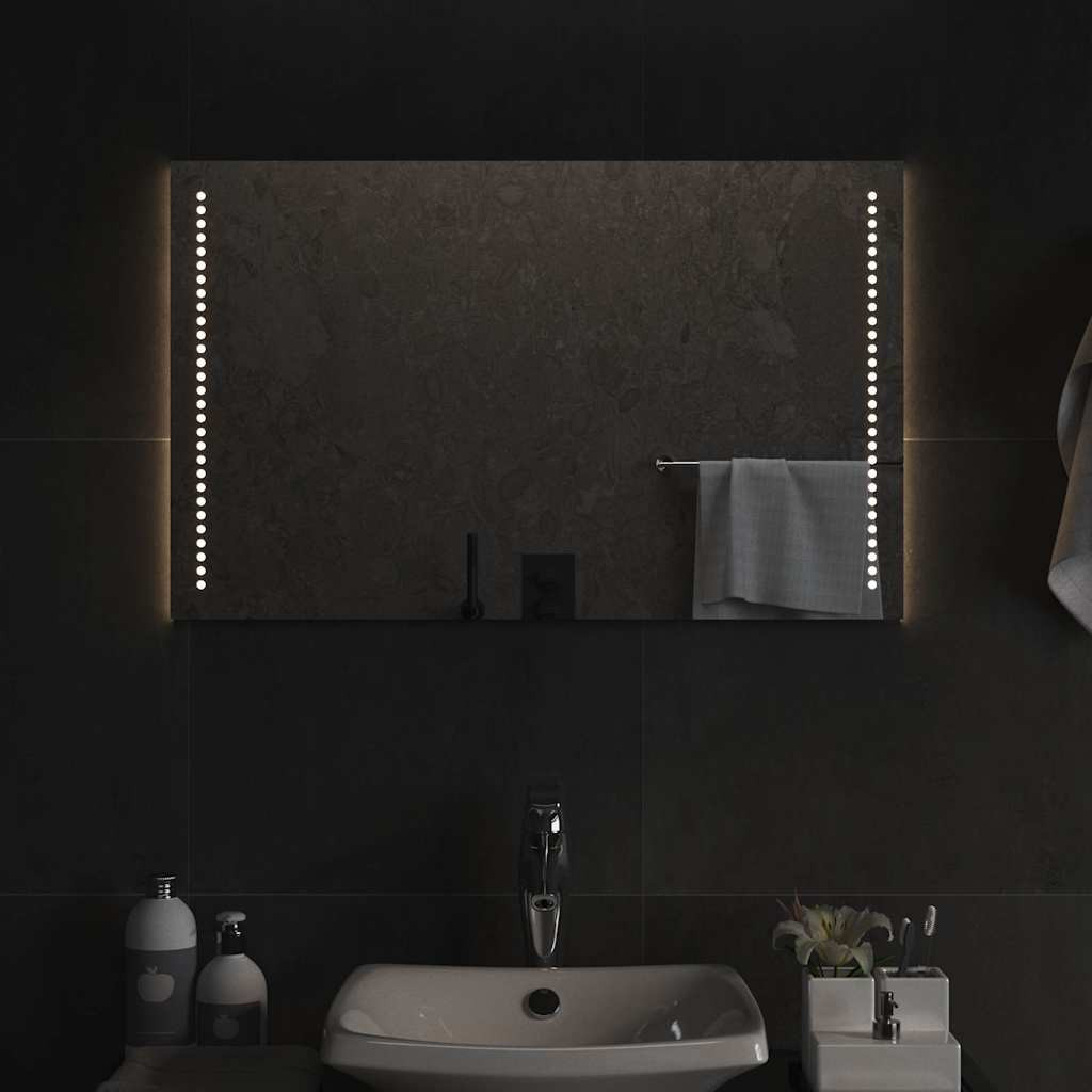 vidaXL LED-Badspiegel 80x50 cm
