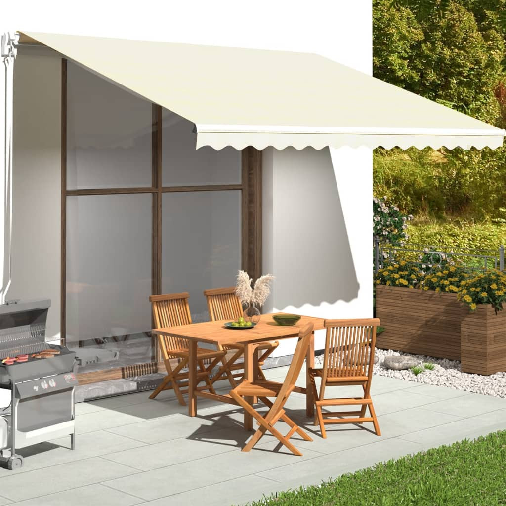 vidaXL Ersatzstoff für Markise Creme 4,5x3,5 m Polyester