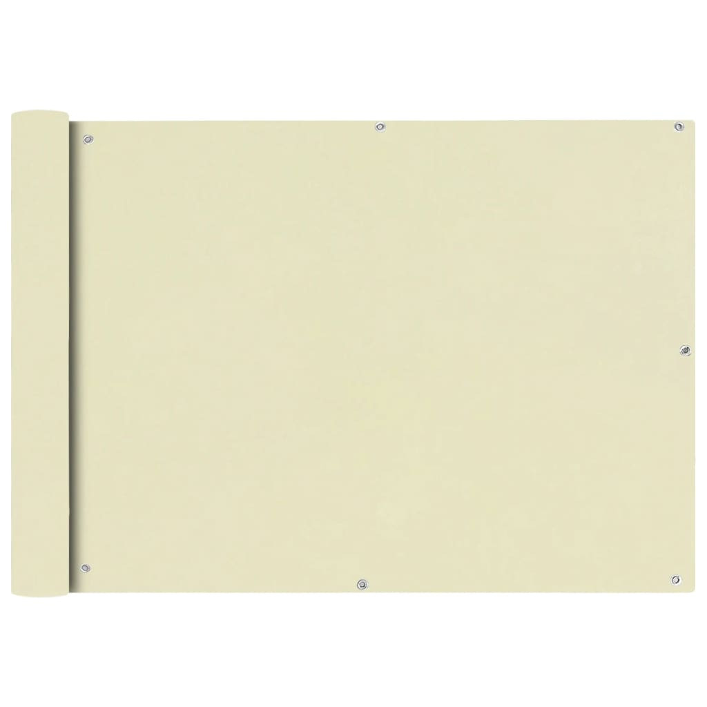 vidaXL Balkonsichtschutz Oxfordgewebe 75x400 cm Creme