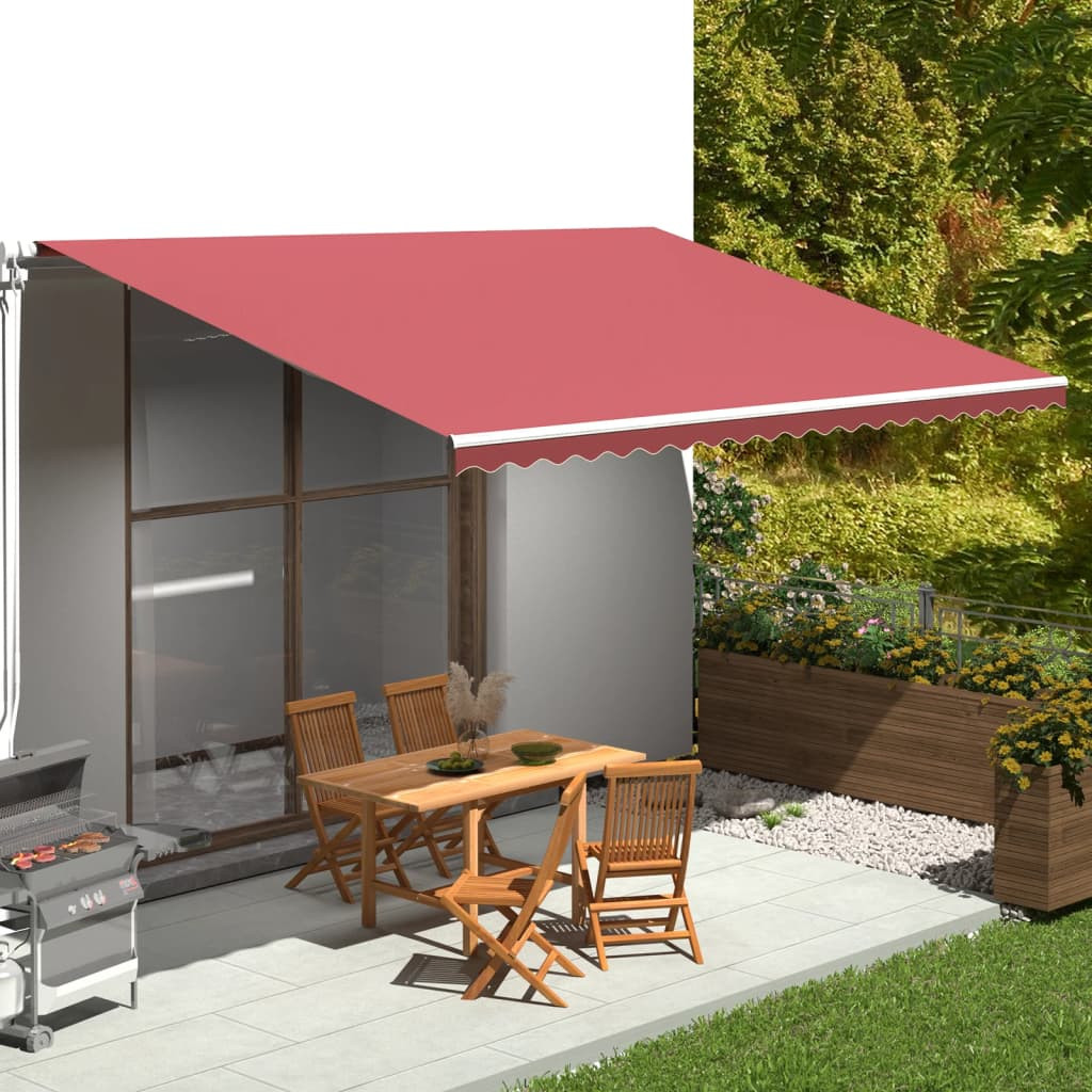vidaXL Ersatzstoff für Markise Burgunderrot 5x3,5 m Polyester