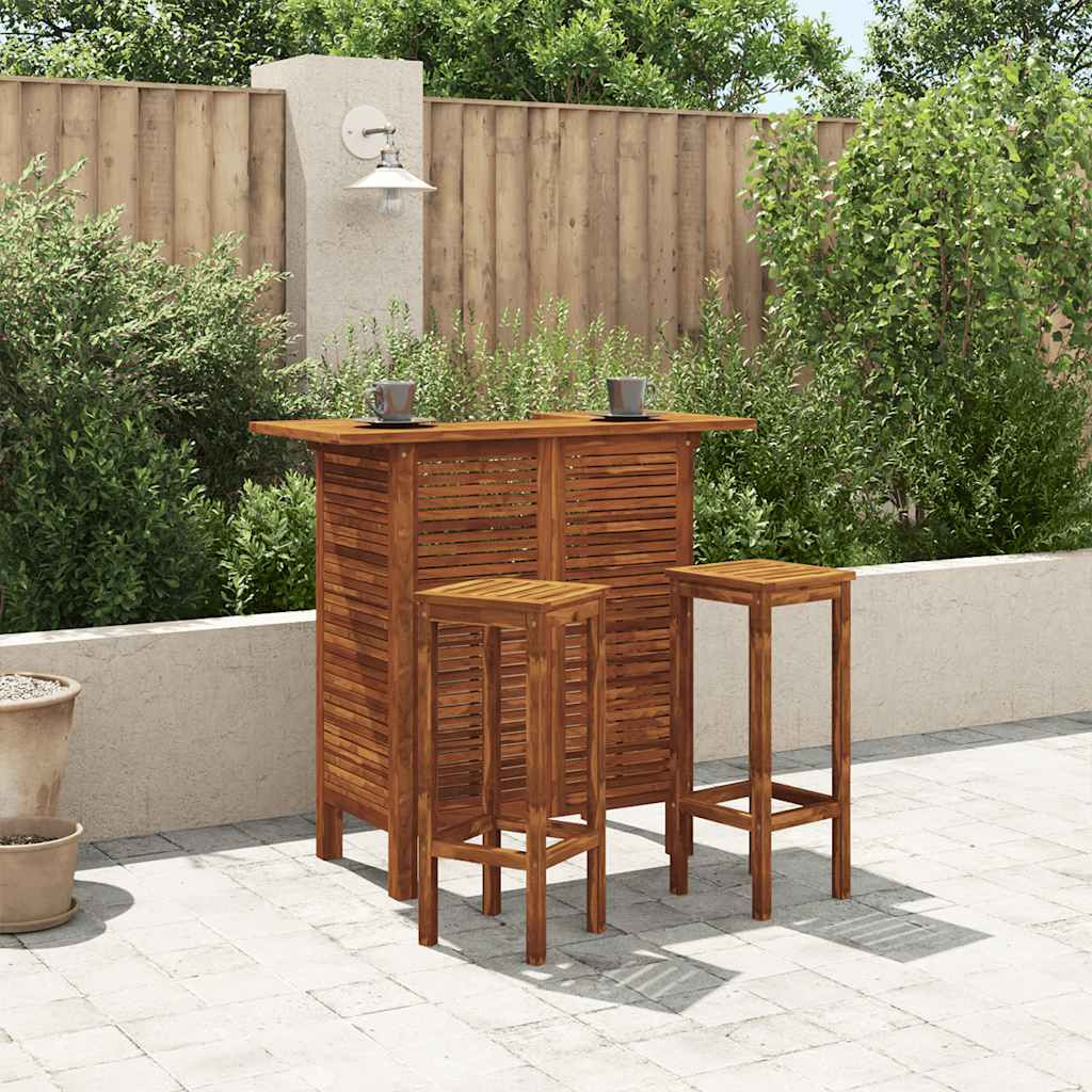 vidaXL Bartisch 110x50x105 cm Massivholz Akazie