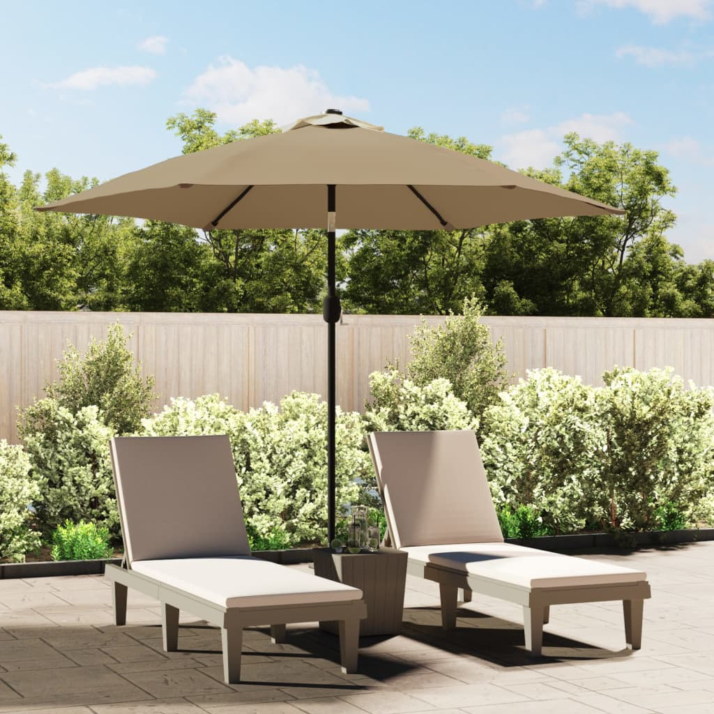 vidaXL Sonnenschirm mit Metall-Mast 300 cm Taupe