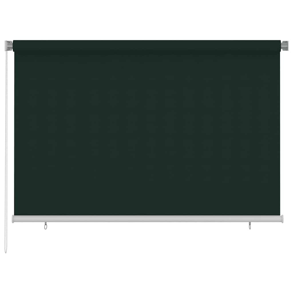 vidaXL Außenrollo 225 (B) x 140 (H) cm Dunkelgrün HDPE