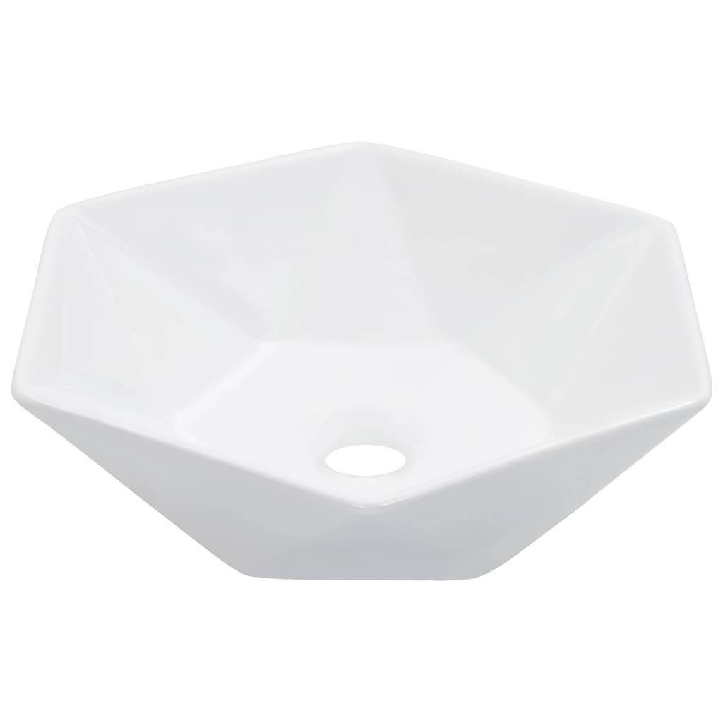 vidaXL Waschbecken 41 x 36,5 x 12 cm Keramik Weiß