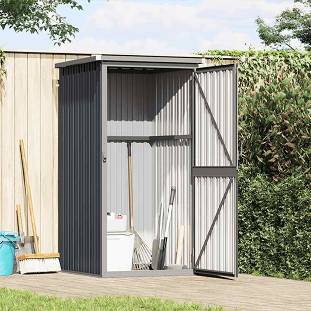 vidaXL Gerätehaus Anthrazit 88x89x161 cm Verzinkter Stahl