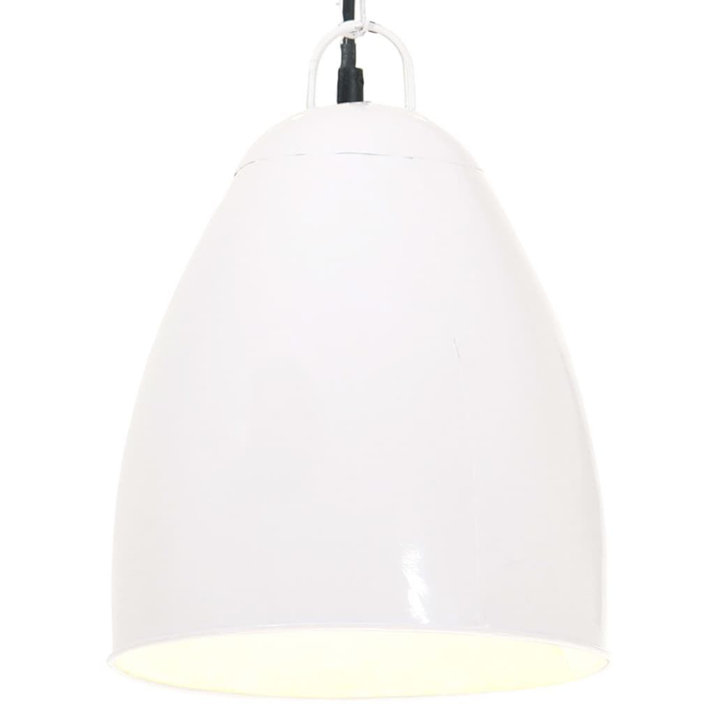 vidaXL Hängelampe Industriestil 25 W Weiß Rund 32 cm E27