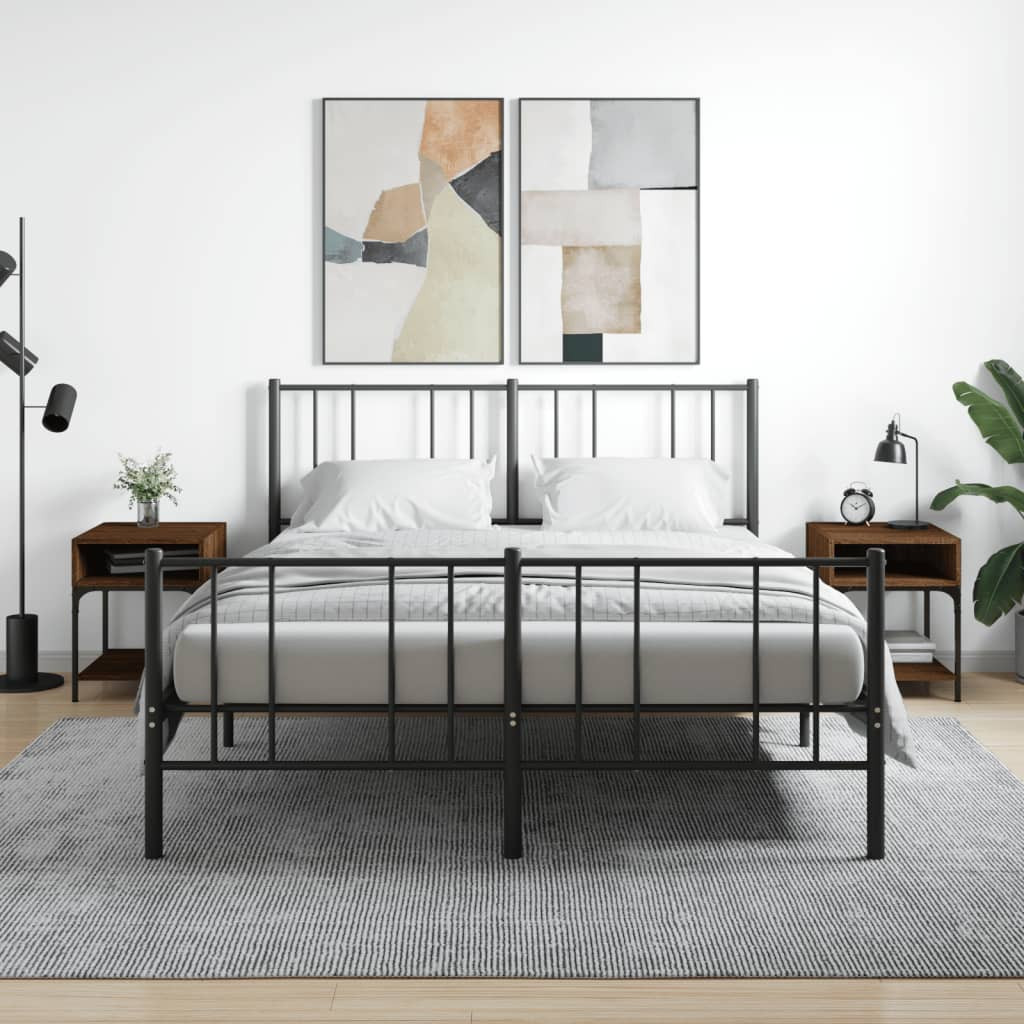 vidaXL Nachttische 2 Stk. Braun Eichen-Optik 40x41x50 cm Holzwerkstoff