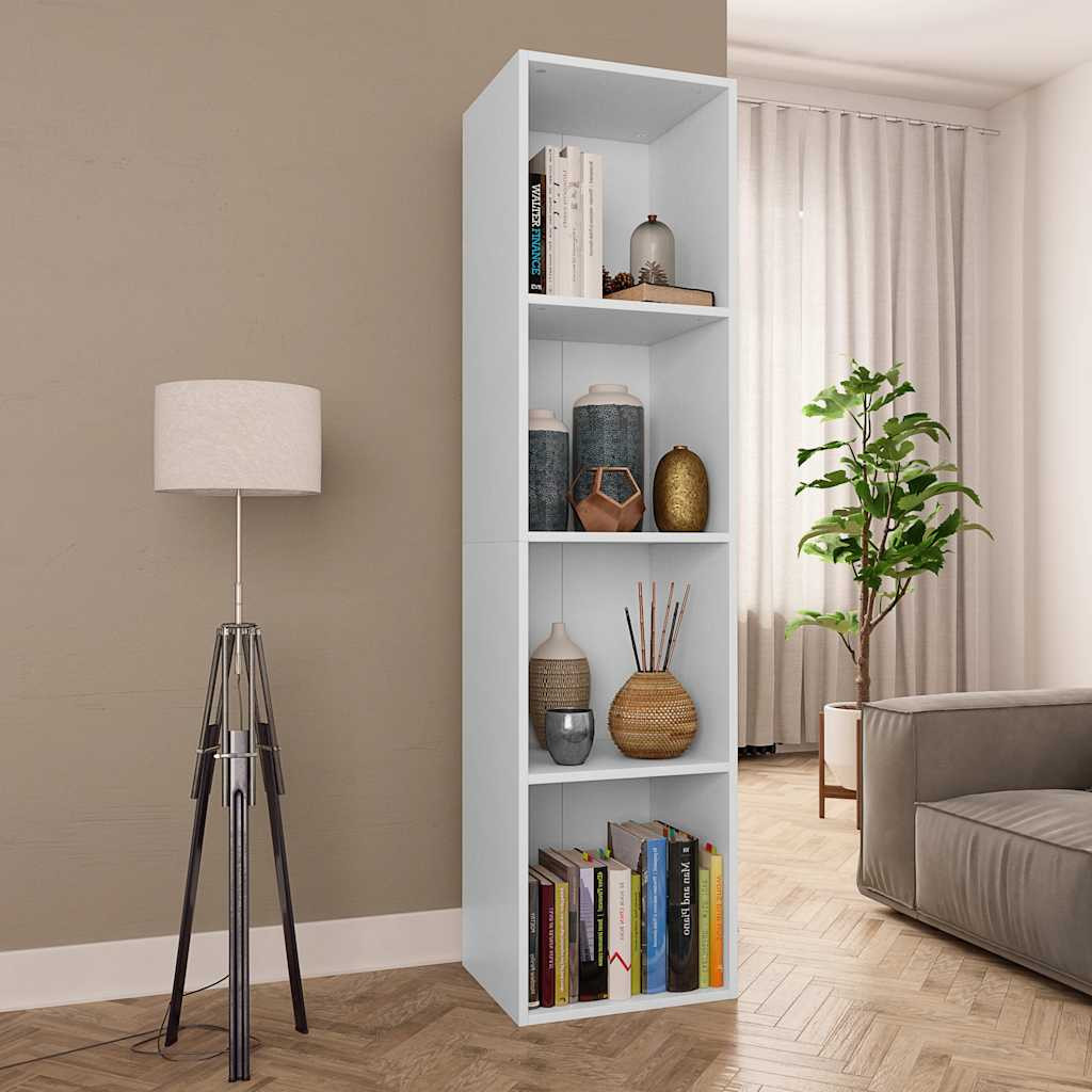 vidaXL Bücherregal/TV-Schrank Weiß 36×30×143 cm Holzwerkstoff