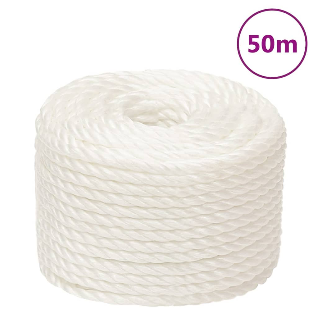 vidaXL Arbeitsseil Weiß 14 mm 50 m Polypropylen