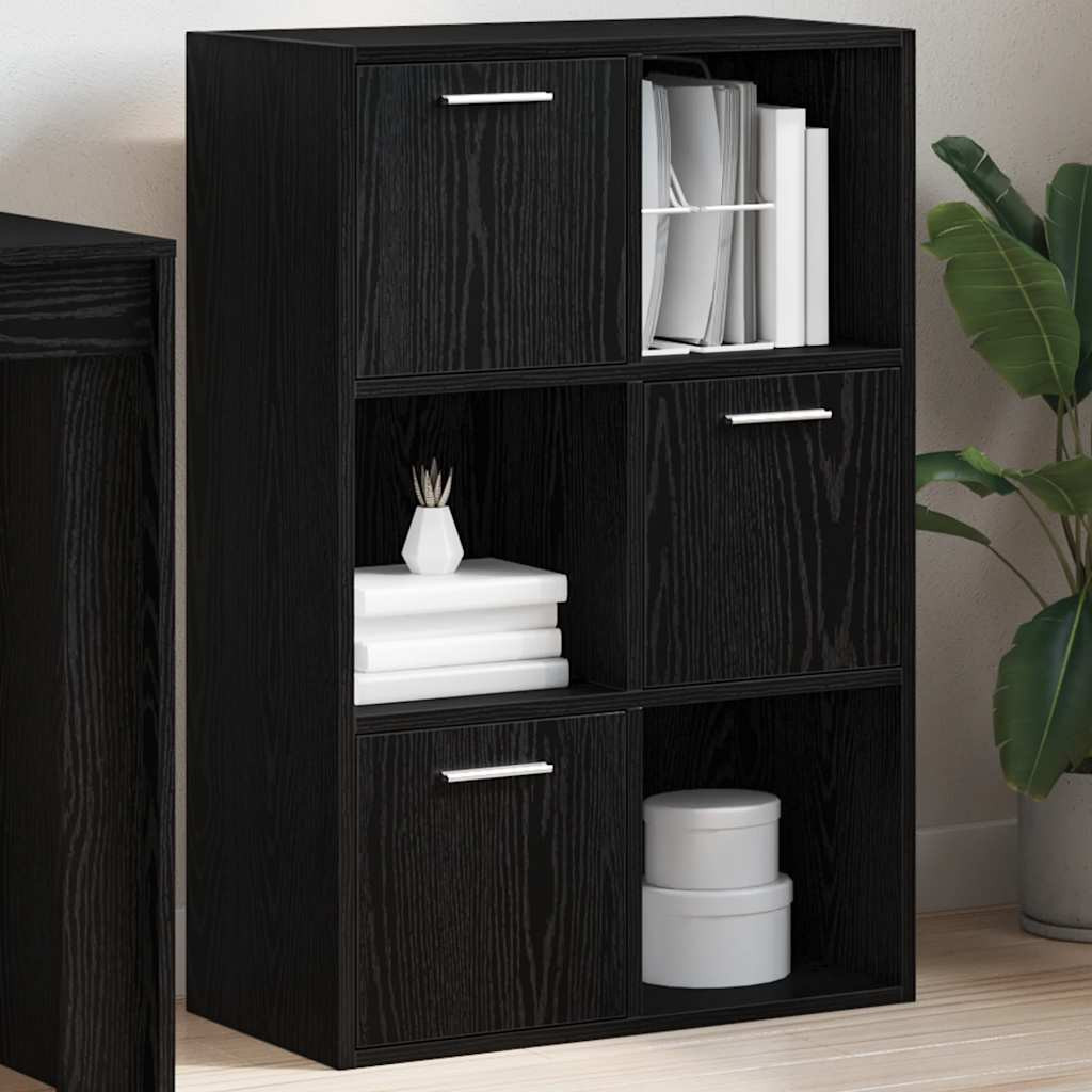 vidaXL Lagerschrank Schwarz 60x29,5x90 cm Holzwerkstoff