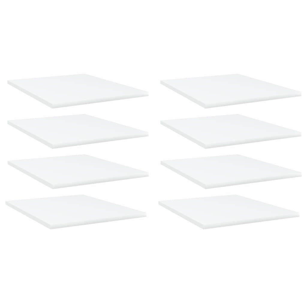 vidaXL Bücherregal-Bretter 8 Stk. Weiß 40x50x1,5 cm Holzwerkstoff