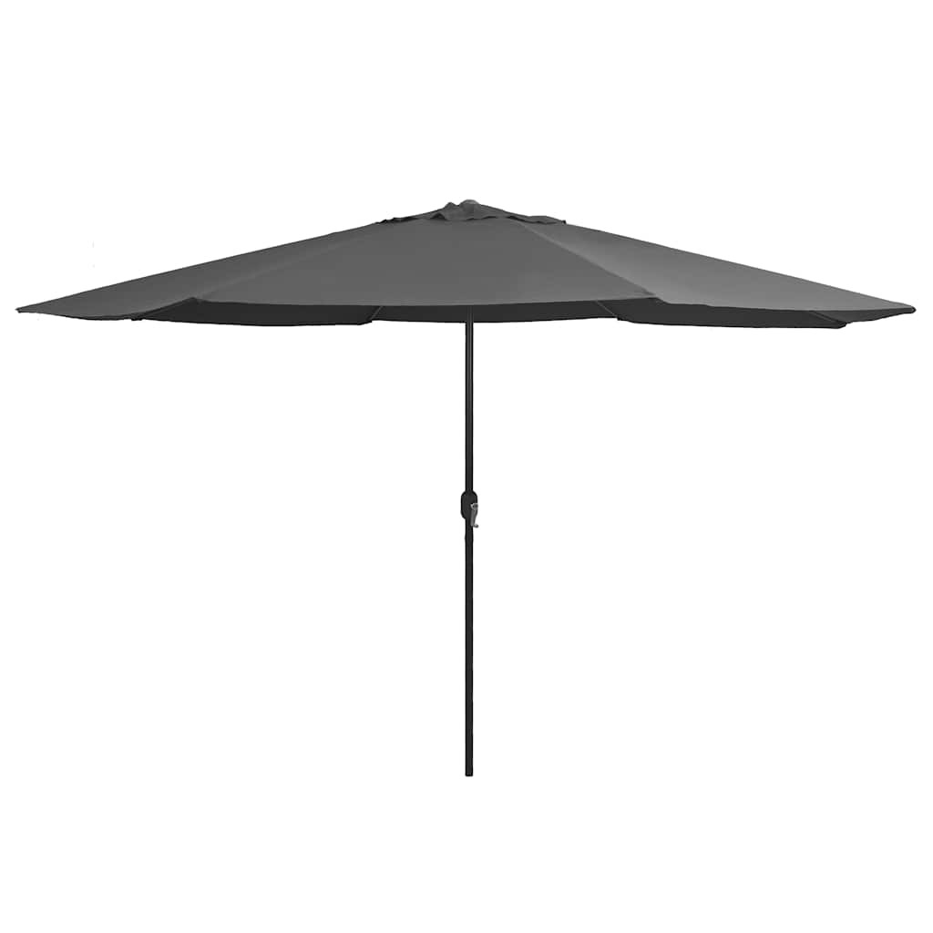 vidaXL Sonnenschirm mit Metall-Mast 390 cm Anthrazit