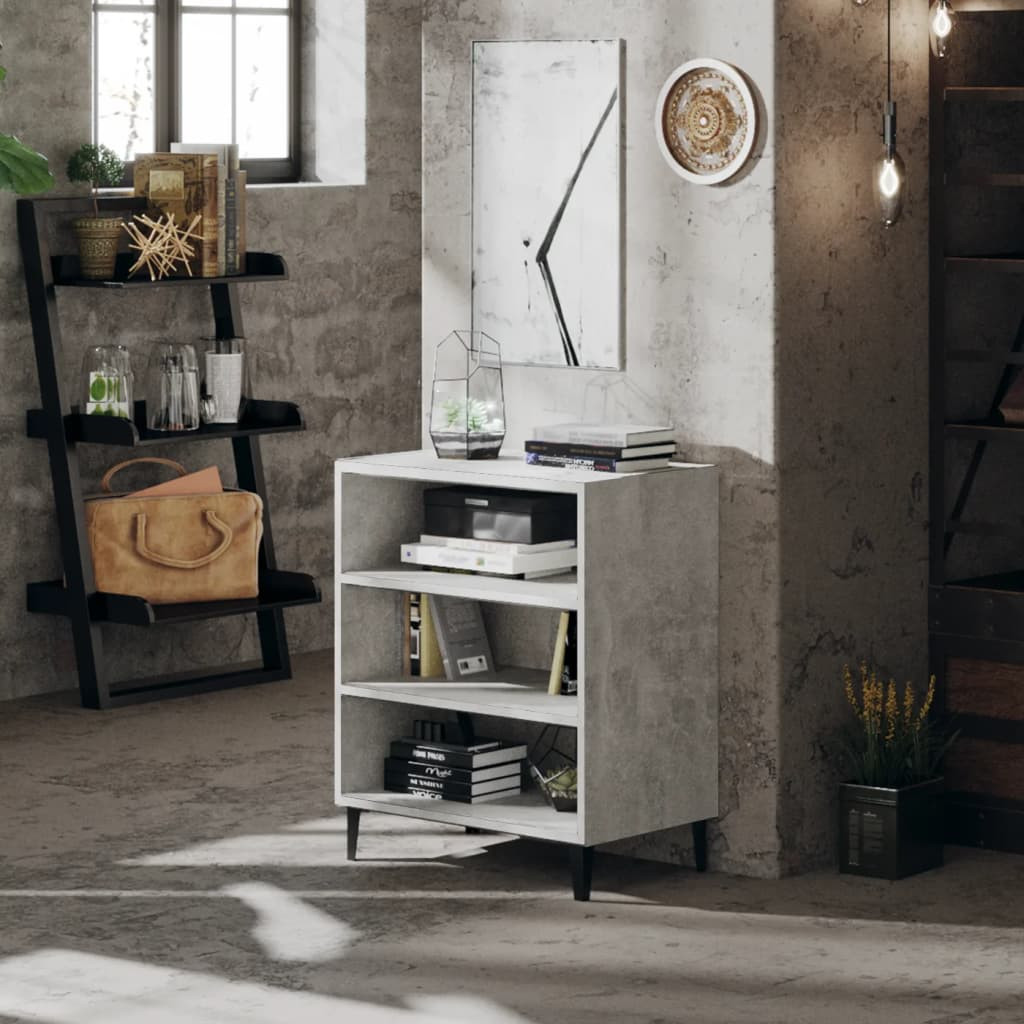 vidaXL Sideboard Betongrau 57x35x70 cm Holzwerkstoff