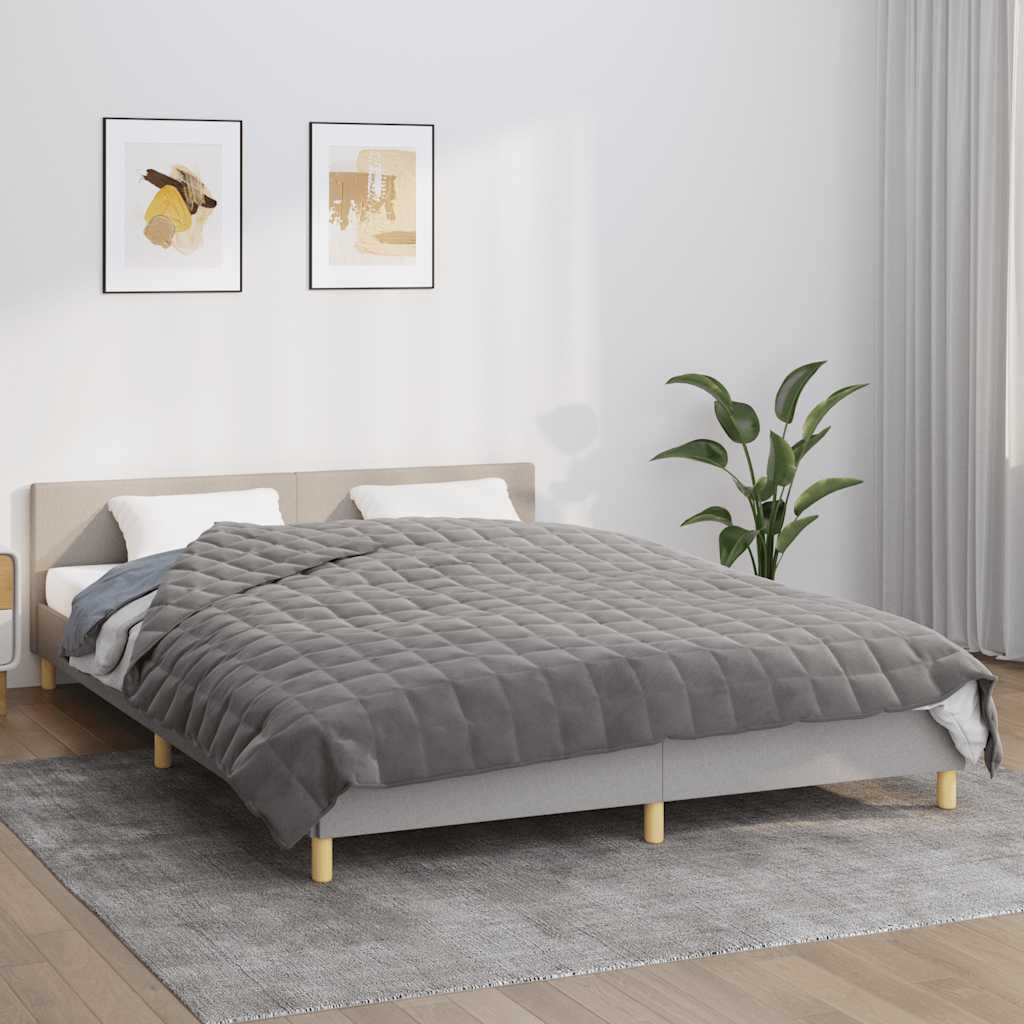 vidaXL Gewichtsdecke Grau 220x235 cm 11 kg Stoff